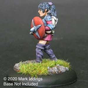 Female Fighter with Short Sword and Shield
